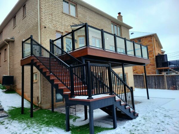 ALuminum Glass Railings-Deck Railings installation in Richmond Hill