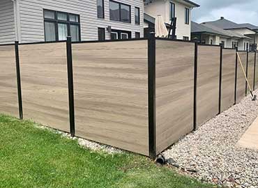Taupe Vinyl Fence